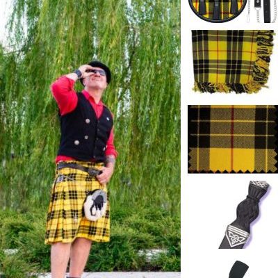 Macleod of lewis tartan Kilt With Matching kilt accessories Package